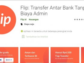 Aplikasi Flip transfer antar bank gratis