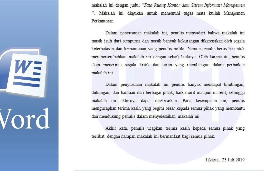 Cara Menambah Logo Watermark Background Skripsi